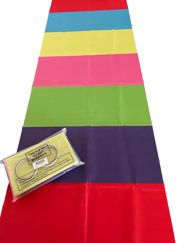 Colorful Banquet Table Runner 118 in x 23 in w Tape for Parties, etc NEW