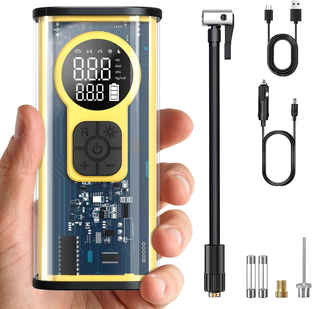 High-Pressure 150PSI Mini Bike Tire Pump with Gauge for Fast 30s Inflation