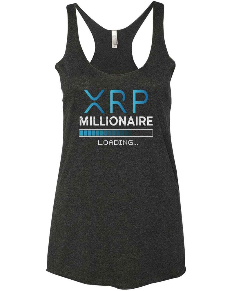 XRP Millionaire Loading Ripple Cryptocurrency Birthday Friends Gift Racer Tank T-image