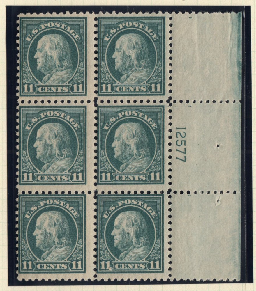 1917 Scott 511 MNH Plate Block of 6 Fresh Gum 12577R