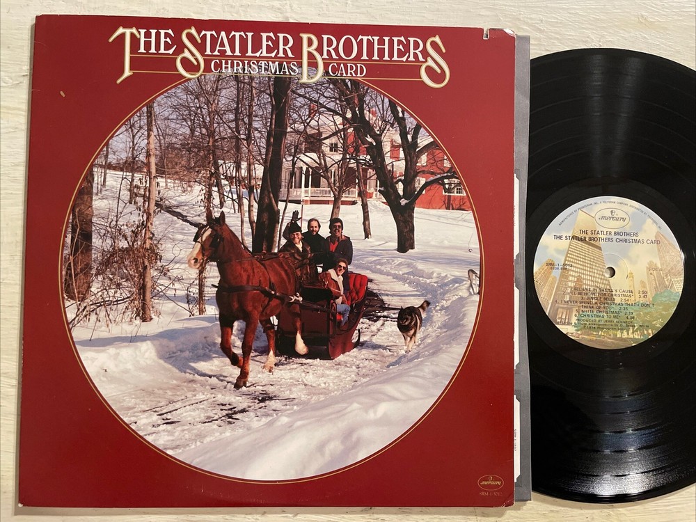 The Statler Brothers Christmas Card LP Mercury Classic Holiday Embossed EX!!!!