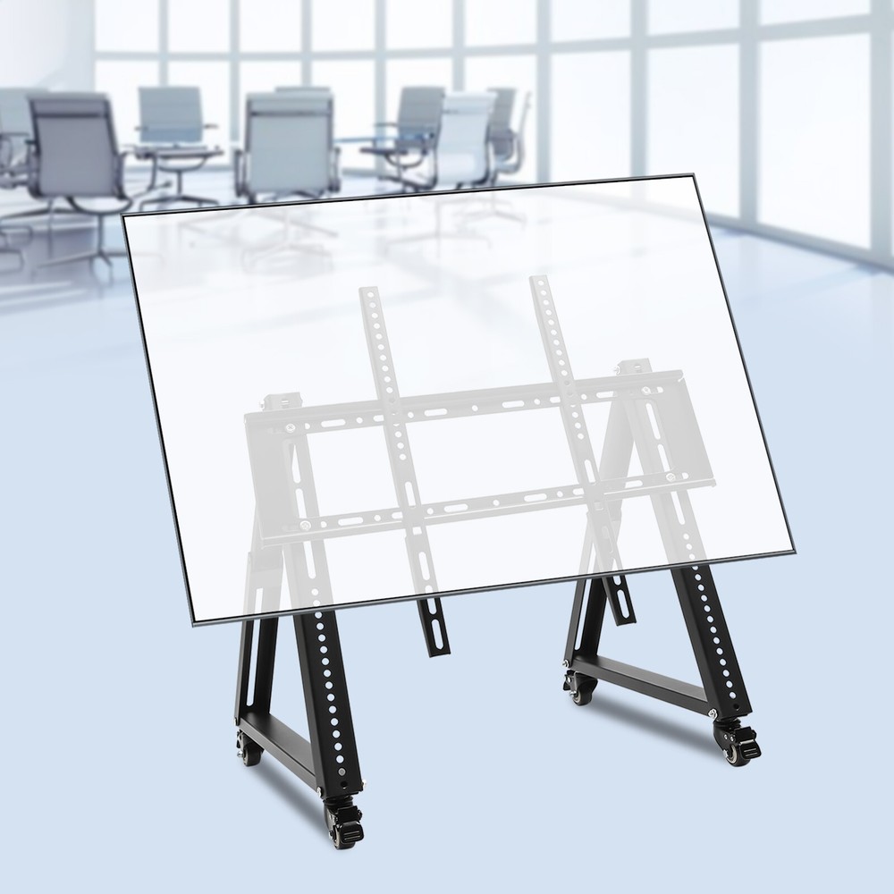 Monitor Floor Stand Cart Rolling TV Mount+ Wheel Low Height Mobile TV Stand