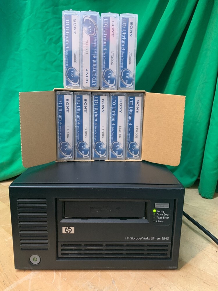 HP Drive LTO4 Ultrium 1840 Tape Drive & 9 NEW SONY LTX800G DATA CARTRIDGES