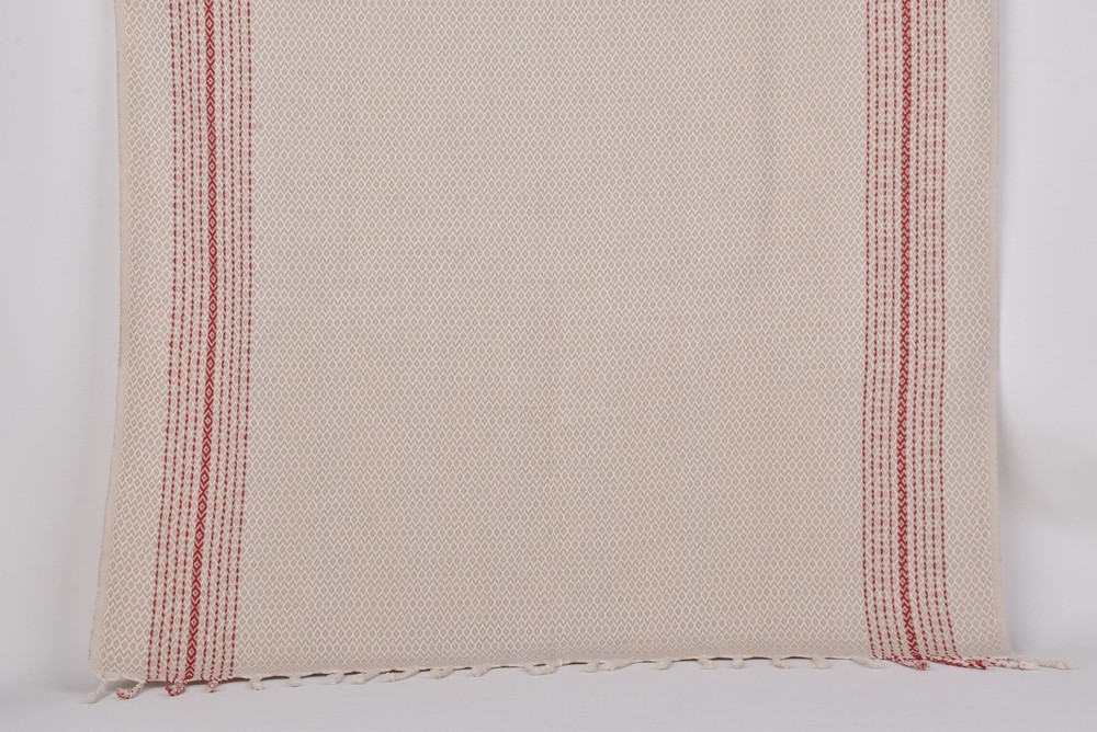 Beige Geometric Bath Towel 40x71 Inches Soft Absorbent Quick-Dry