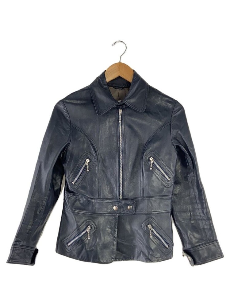 J M Davidson Black Leather Blouson Jacket Style 2276