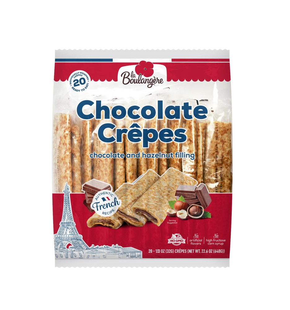 Chocolate Hazelnut Crepes, Individually Wrapped, Non GMO, Free From Artificia...