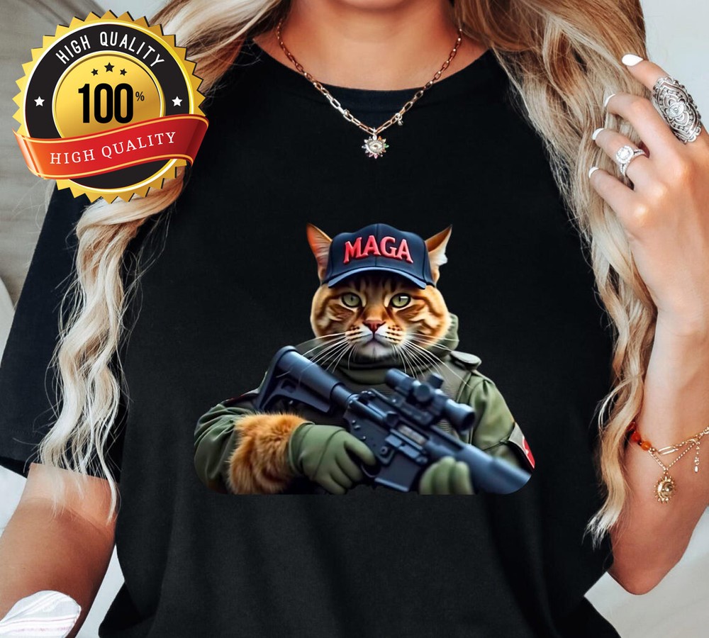 Funny Trump 2024 Cats Live Matter T-shirt T85279