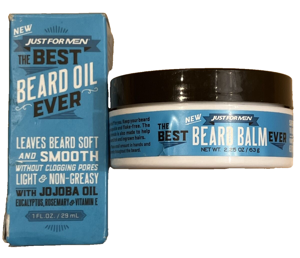 Just for Men Beard Oil & Balm Set - 1oz Oil & 2.25oz Balm