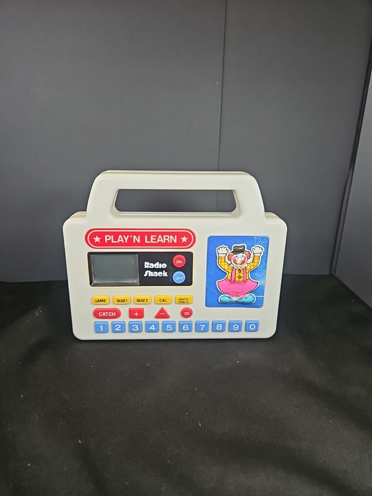 Vtg PLAY N LEARN Radio Shack Clown Educational Game 60-1092 Handheld Electronic