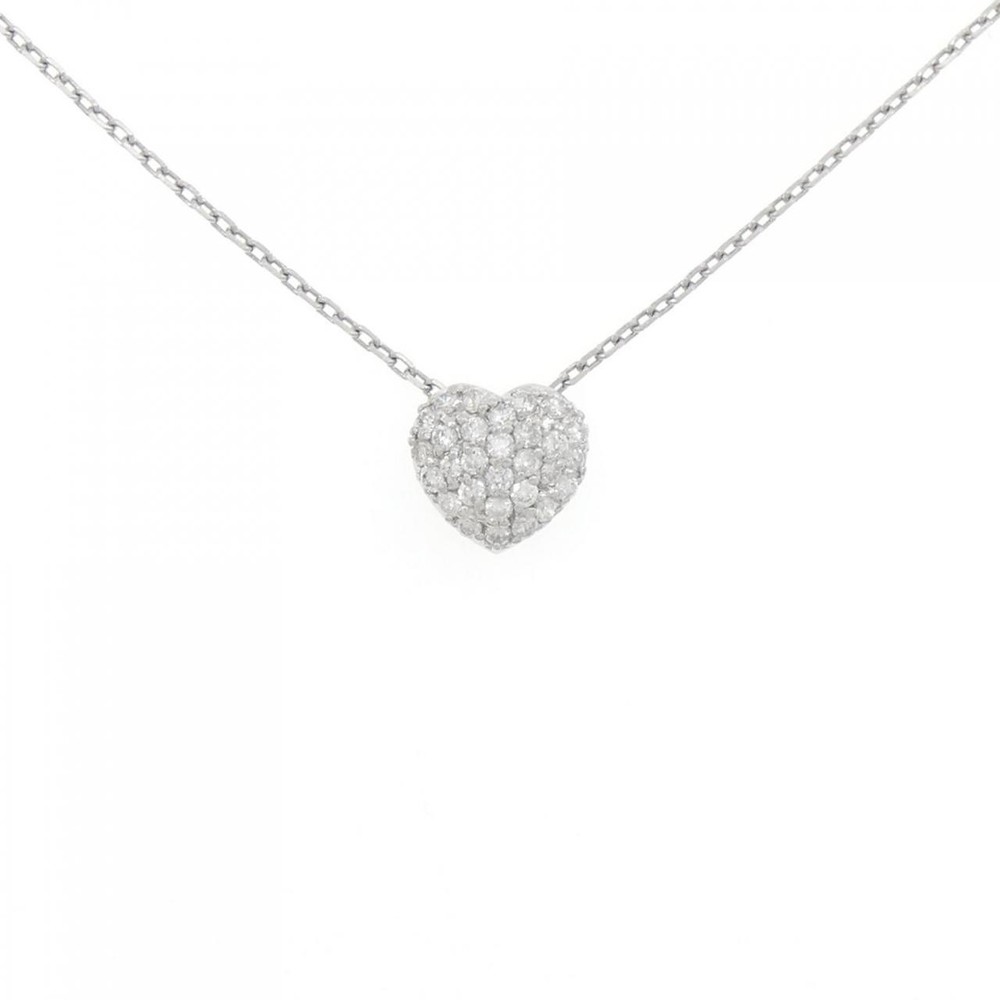 Authentic PT Heart Pave Diamond Necklace 0.30CT  #260-003-089-4464