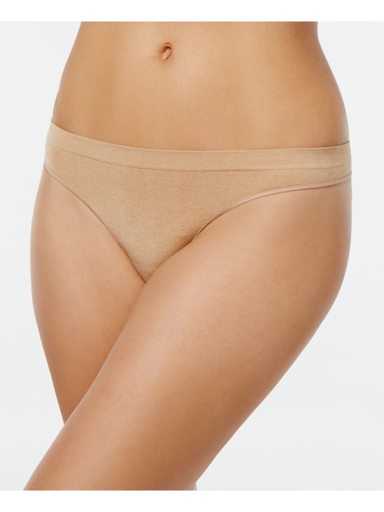 B.TEMPT'D Intimates Beige Elastic Low-Rise Silhouette Thong Underwear M