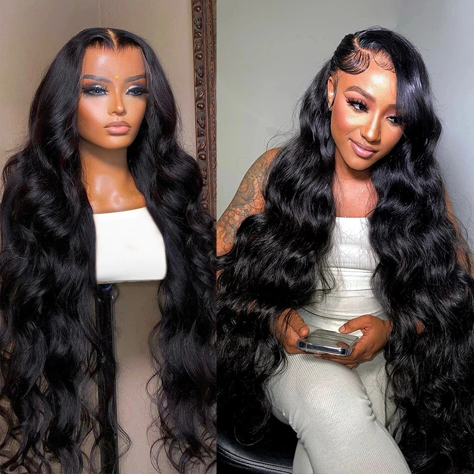 HD Glueless Transparent Lace Frontal Wig - Remy Human Hair Water Wave Body Wave