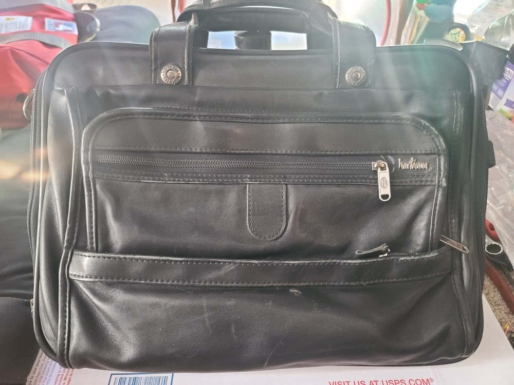 Vintage hartmann leather laptop bay or soft briefcase, pretty good condition