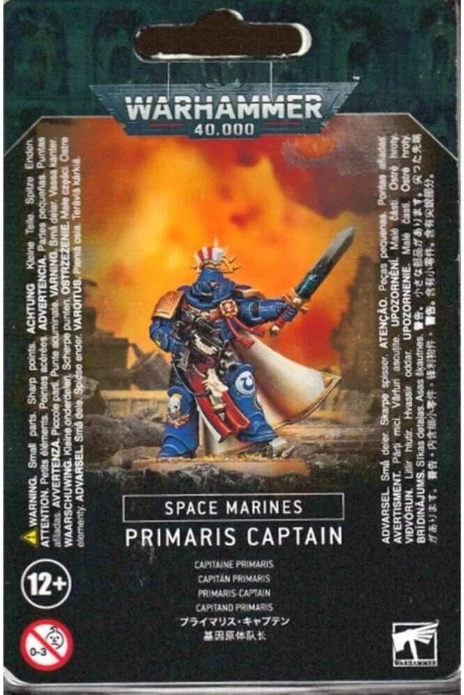 Customizable Primaris Captain w/ Bolt Rifle & Power Sword - 40mm Base