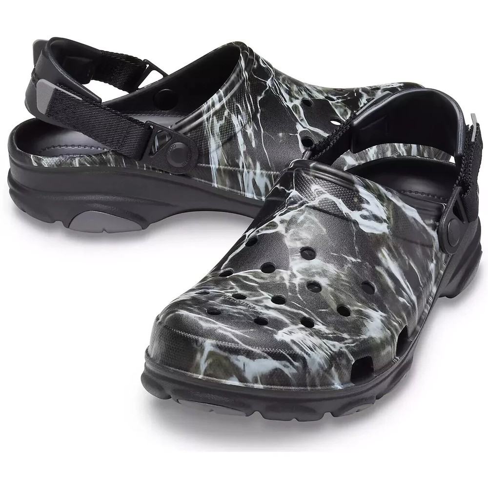 Crocs Classic All Terrain Mossy Oak Elements CLOGS Black Water Camo Mens 8 W10