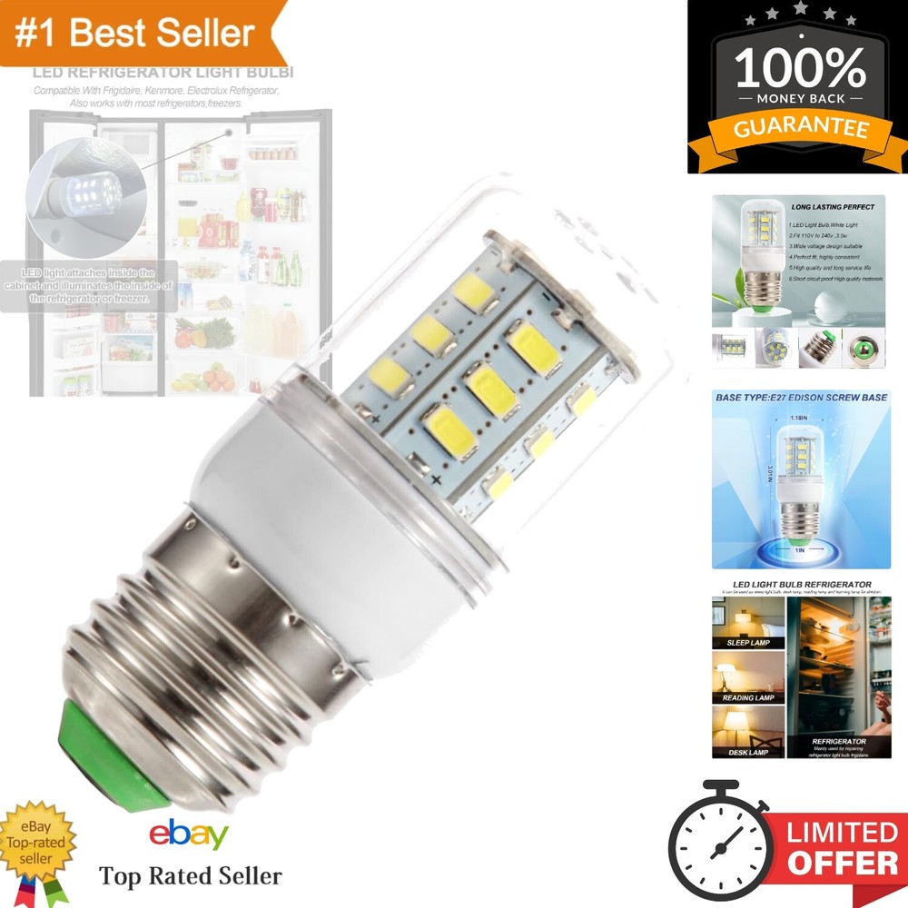 KEI D34l LED Refrigerator Light Bulb - 3.5W Dimmable, Wide Voltage 110V-240V