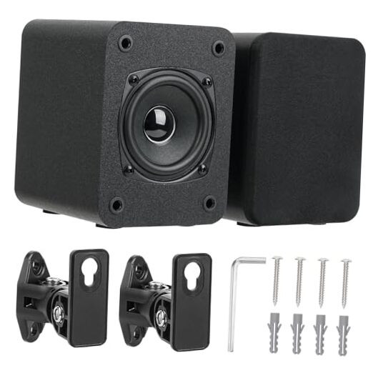 Wall Mount Passive Speakers, Indoor Rear Surround Sound Speakers, Stereo