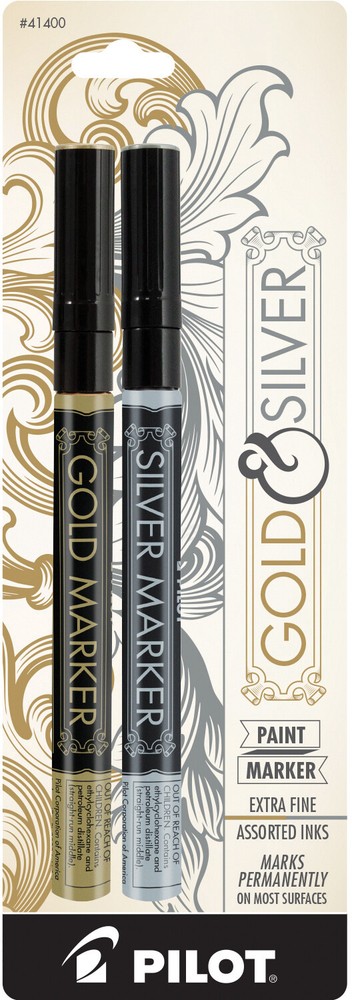 Pilot 41400 Gold & Silver Metallic Paint Marker