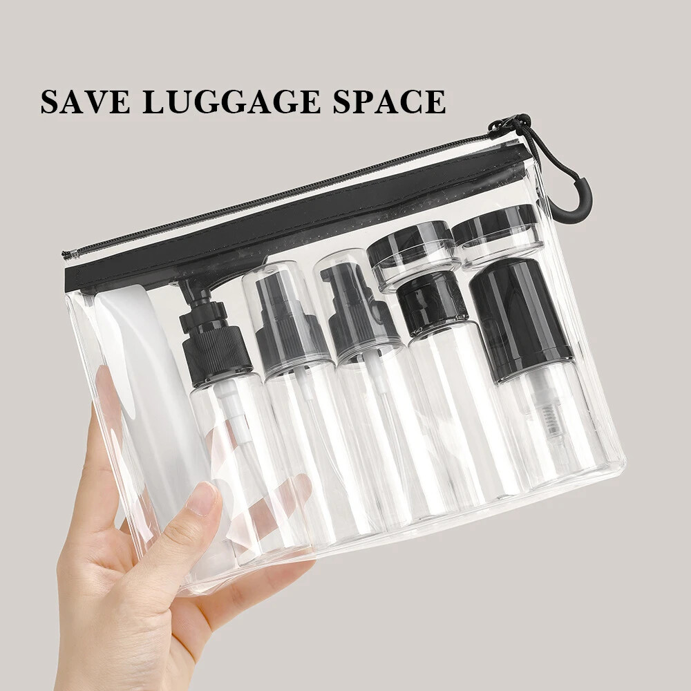 Travel Makeup Cosmetic Face Cream Pot Bottles Transparent Plastic Accessories