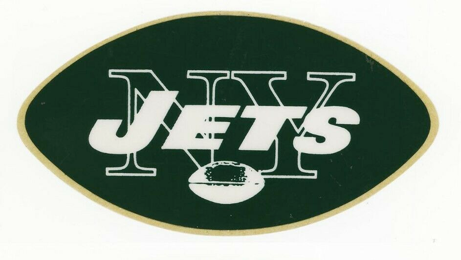 1 Side NOS New York Jets Football Helmet Decal Full Size - 1970s Throwback