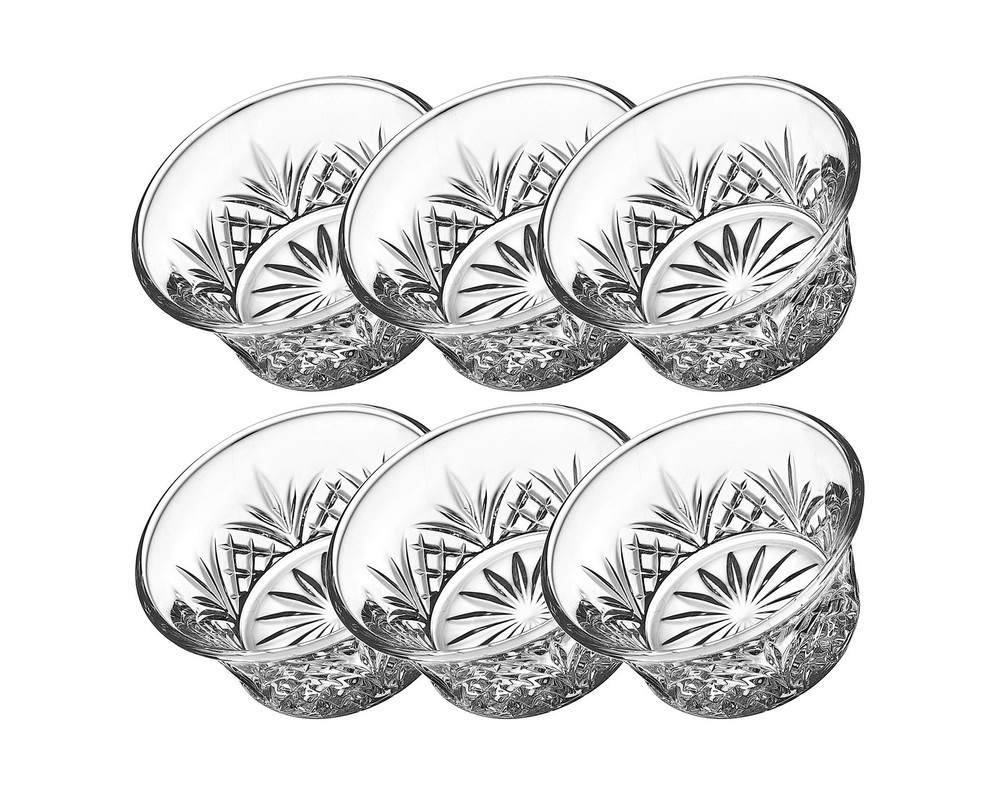 Godinger Bowl Set - Mini Crystal Prep, Dip, Dessert, Bar Dish Bowls - Set of...