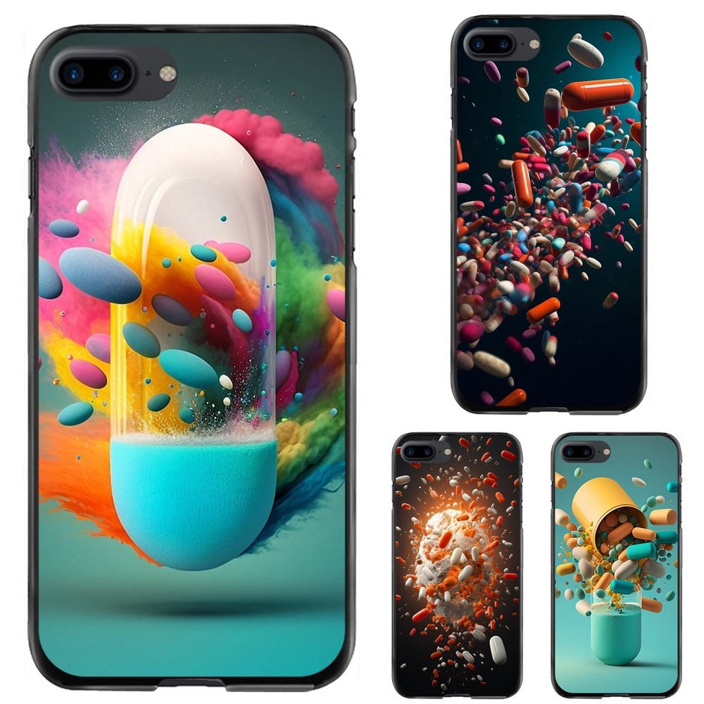 Anti scratch Cover For iPhone XS XR 6 7 8 Plus SE 2nd 3rd float pills drugs