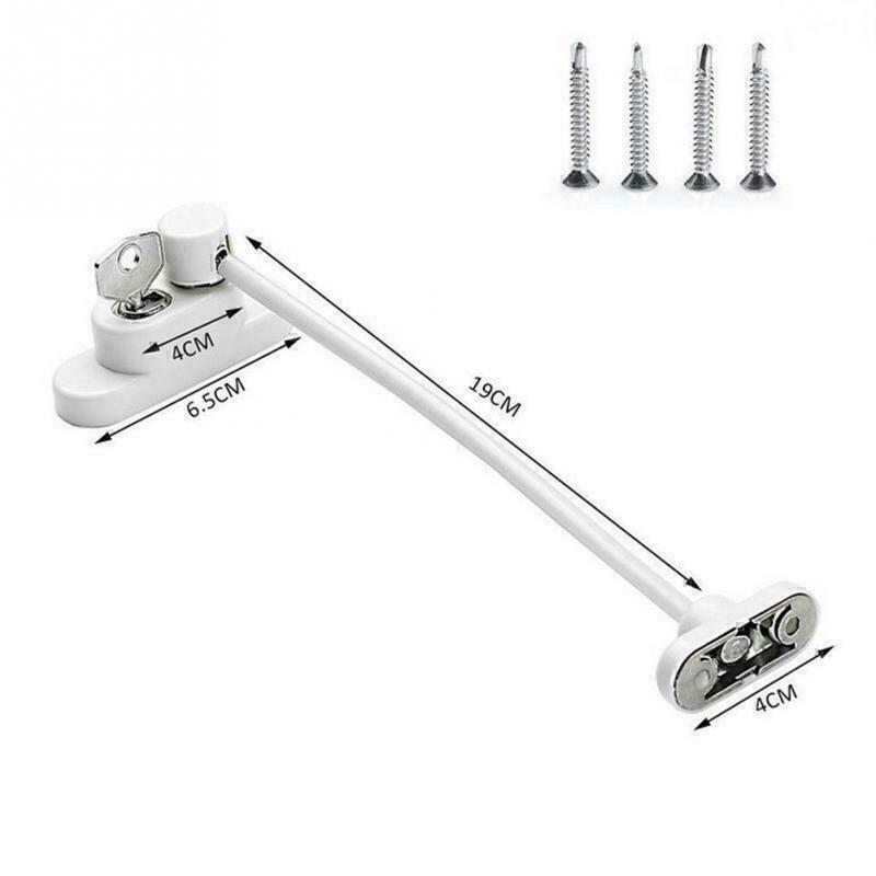 Child Safety Window Restrictor Lock Metal Cable Set for Secure Doors  