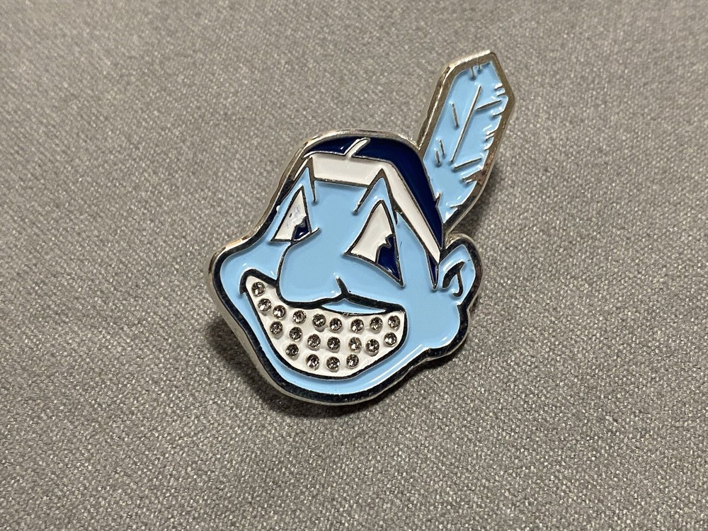 Cleveland Indians baby blue Chief Wahoo Icy Grill Limited Edition silver Hat Pin
