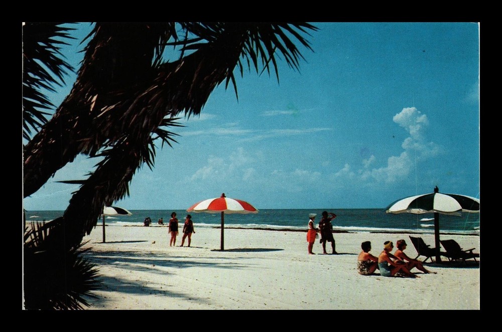 DR JIM STAMPS POSTCARD MADIERA BEACH SCENE FLORIDA