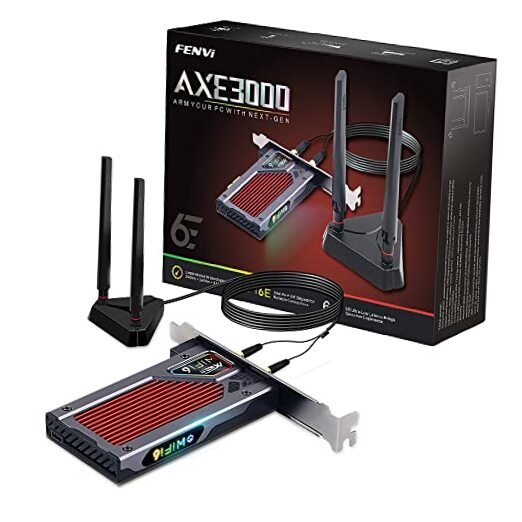 fenvi AX210 WiFi 6E PCI-E WiFi Adapter BT5.2 RGB Gaming 802.11ax ac 160MHz