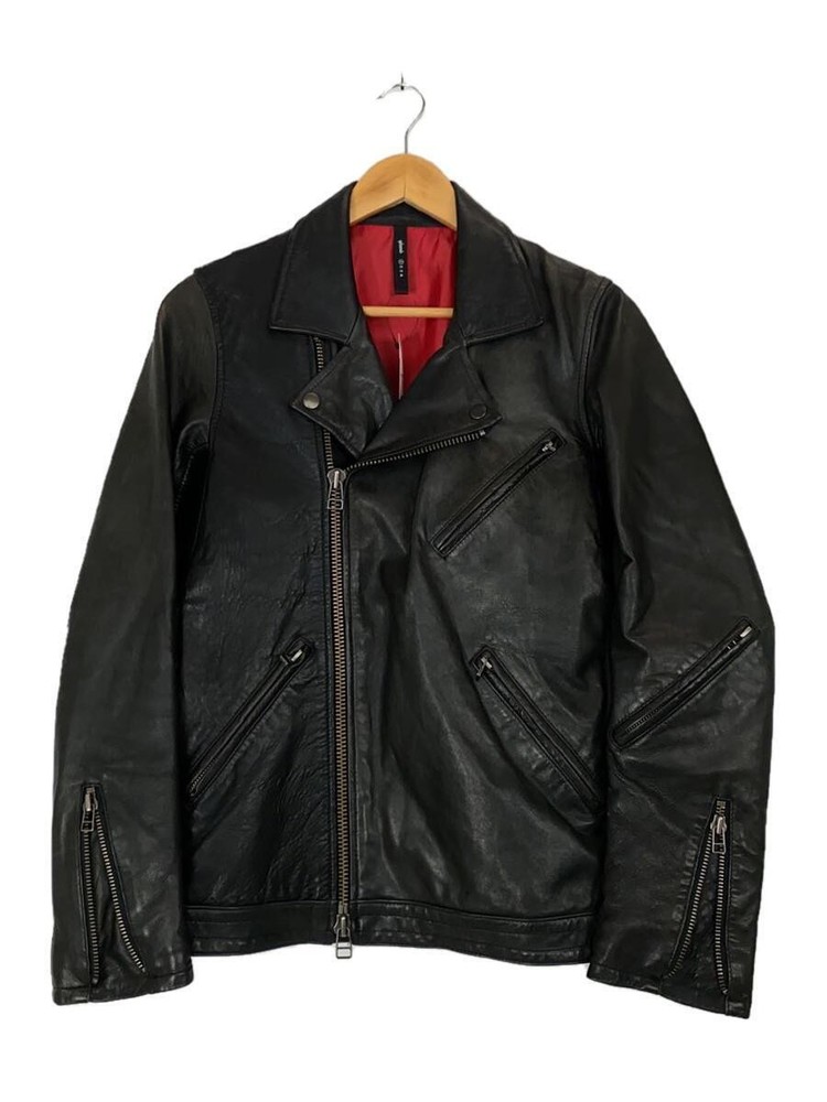 Glamb Black Leather Double Rider Biker Jacket 1296