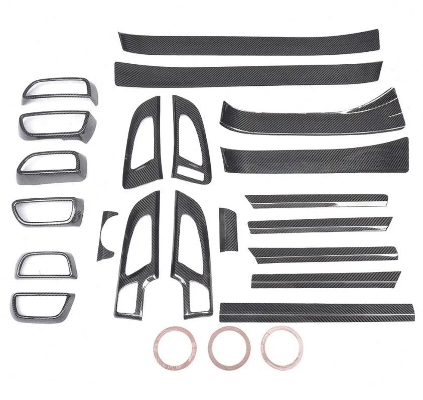 For Porsche Cayenne GTS Turbo Sport 15-17 Carbon Fiber Interior Black