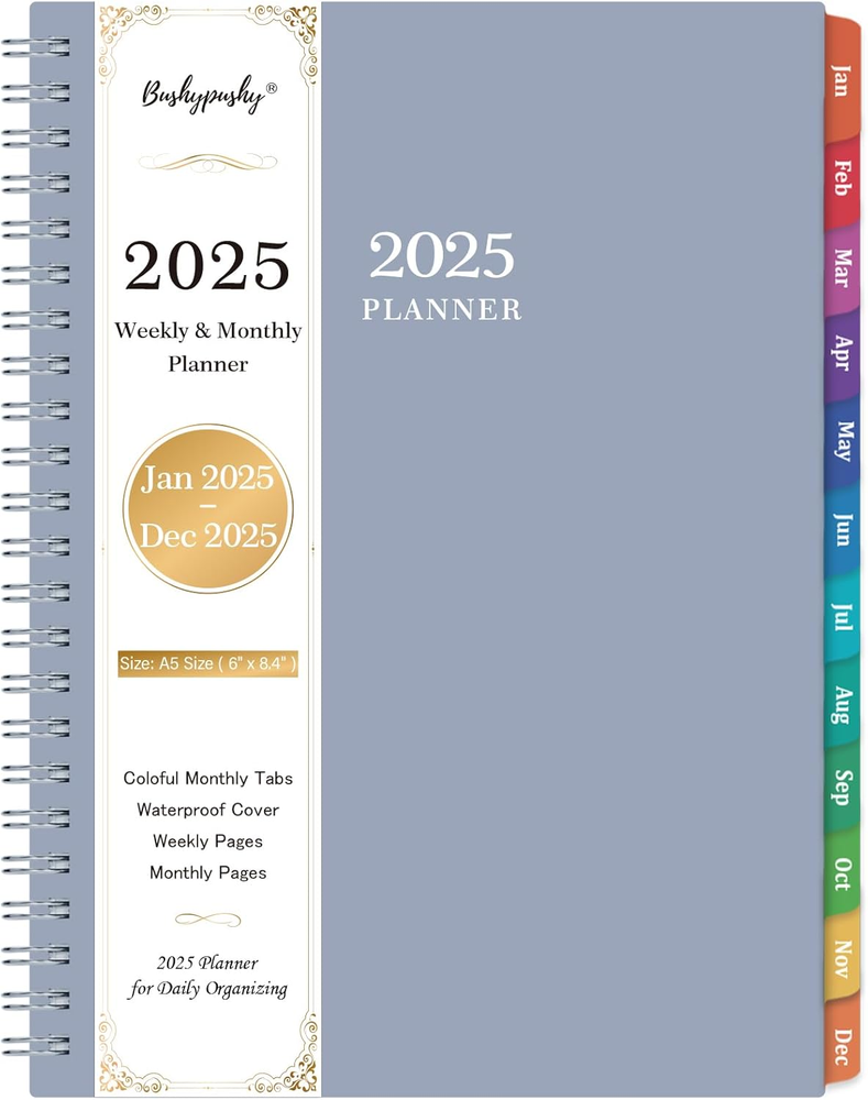 2025 Planner - 2025 Planner Weekly and Monthly, JAN - DEC 2025, Calendar Planner