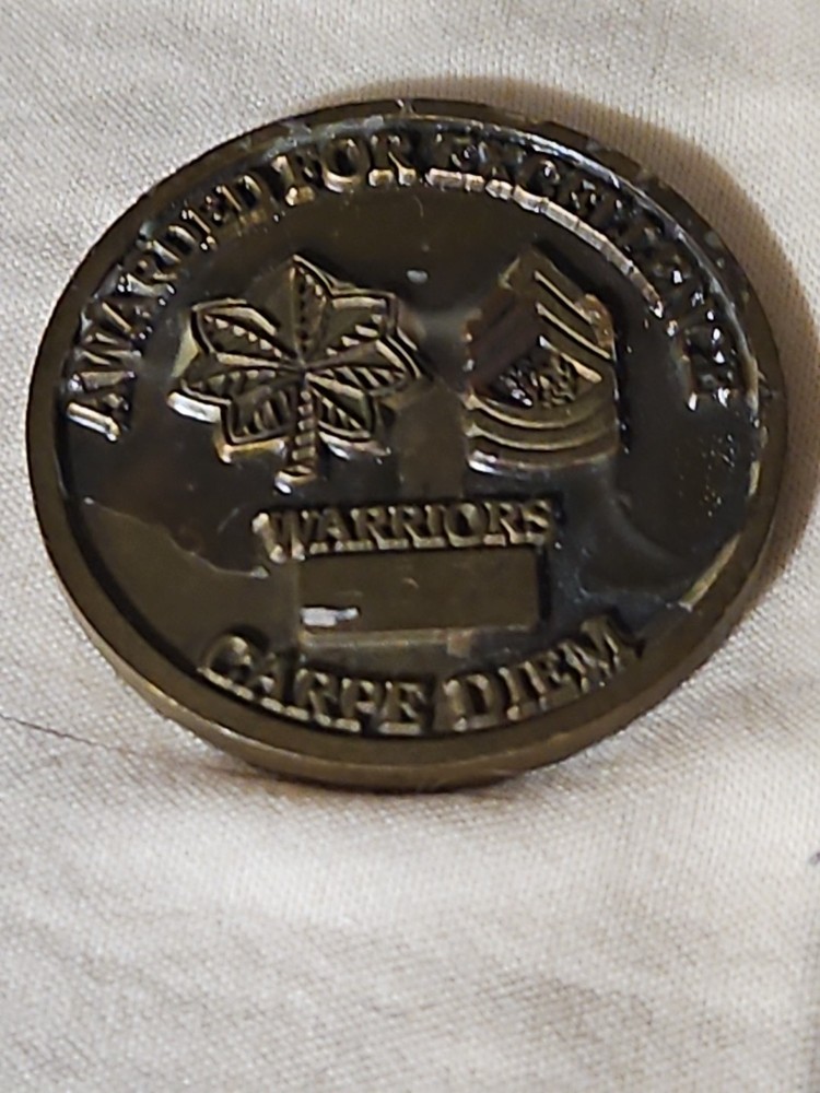 US Army Recruiting Excellence Coin Carpe Diem Warriors Pittsburgh Award