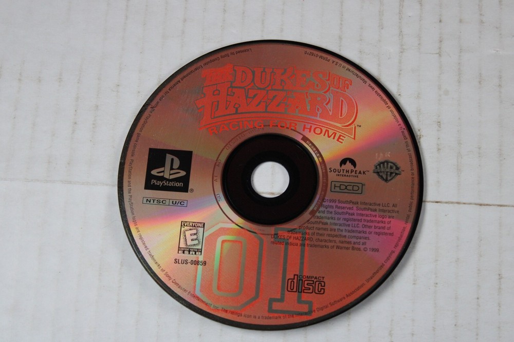 Dukes of Hazzard Racing for Home PS1 1999 Game Disc Only Sony PlayStation 1