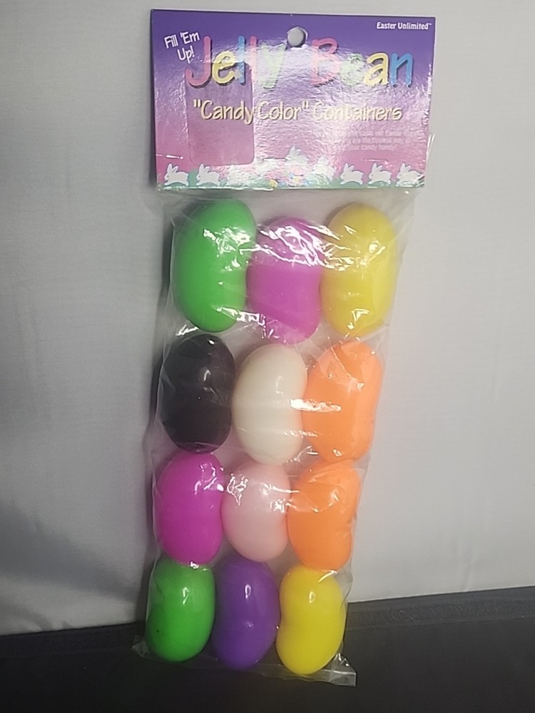 Vintage Easter Jelly Bean Candy Containers Colorful NOS