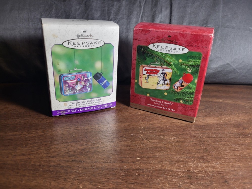 The empire strikes back / Hopalong casside lunch box sets Ornaments hallmark.  S