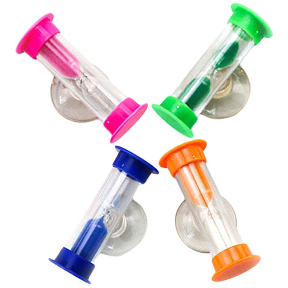 4 Pcs Toothbrush Timer with Suction Cup Hourglass Children's Teeth Brushing