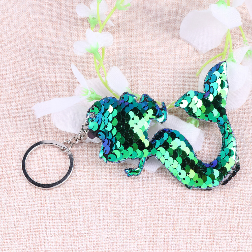 Shiny Sequins Mermaid Charm Keychain Key Rings Backpack Car Keyring Phone