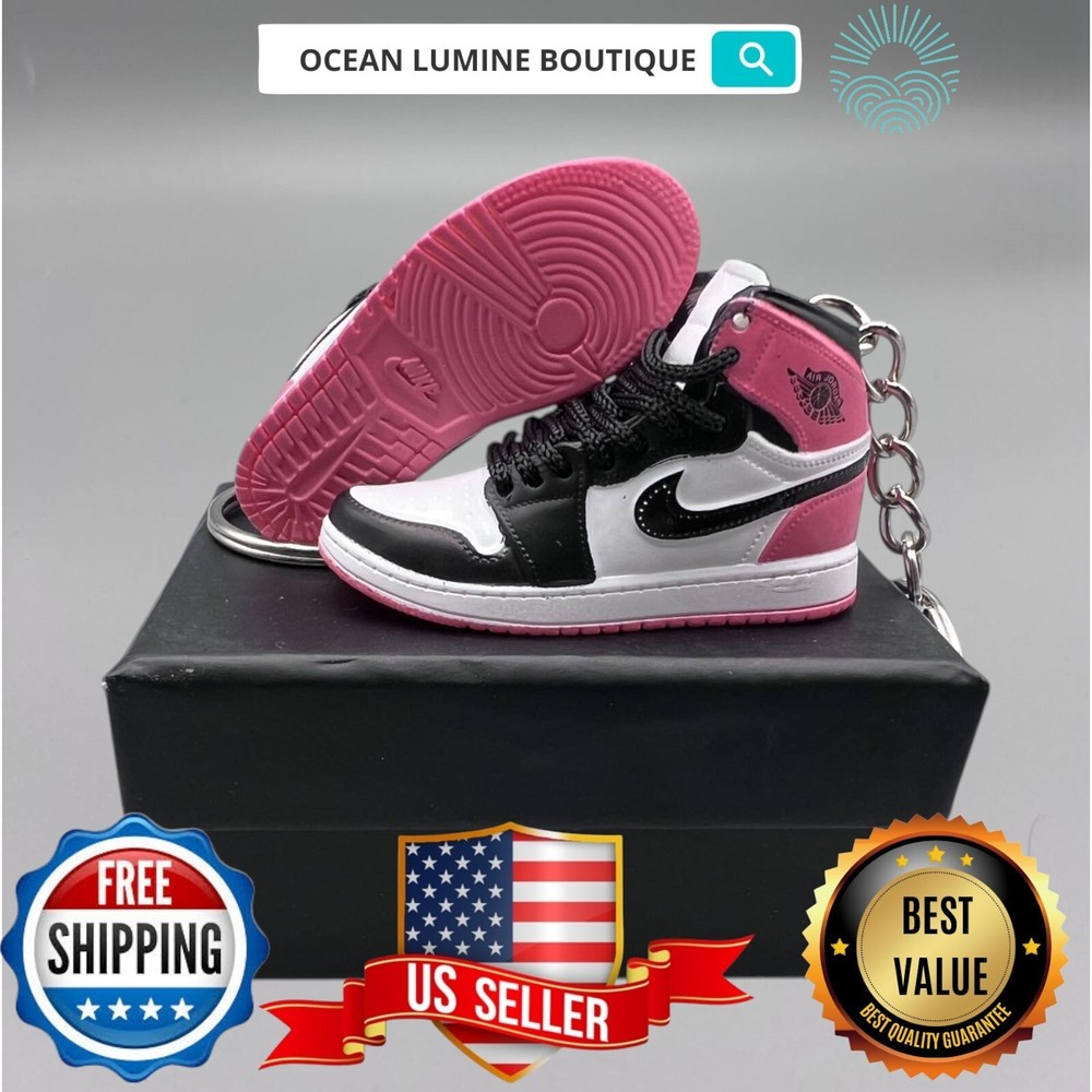 Air Jordan 3D Mini Sneaker Keychain, Basketball Sneaker Collectible, Box Options