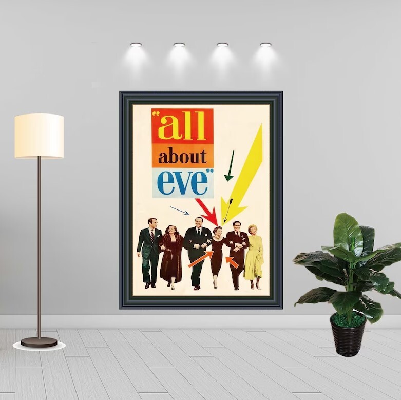 Vintage All About Eve Movie Poster Print for Home Decor Wall Art