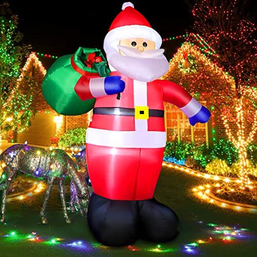 8 FT Christmas Inflatable Santa Claus Outdoor Decorations, Blow Up 8FT Santa