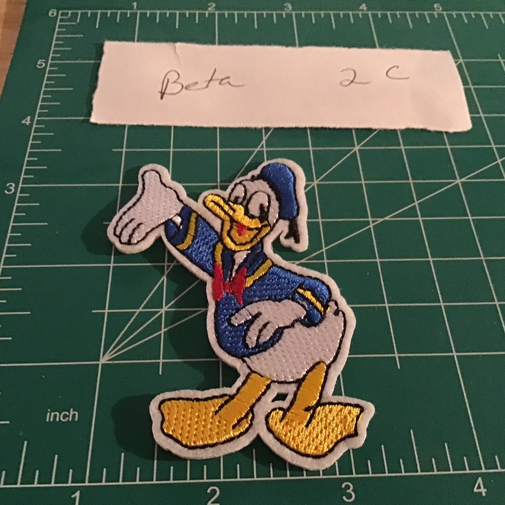Vintage Disney Donald Duck Embroidered Iron-On Sew-On Patch