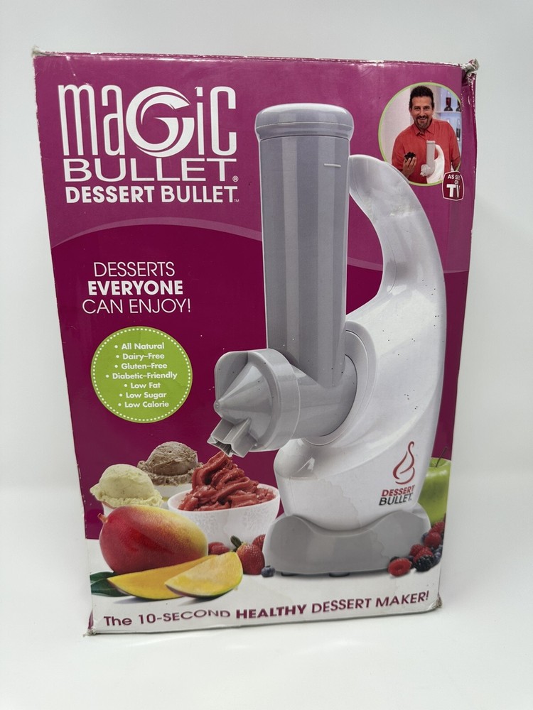 Magic Bullet Dessert Bullet Blender 10 Second Healthy Dessert Maker +Cookbook OB