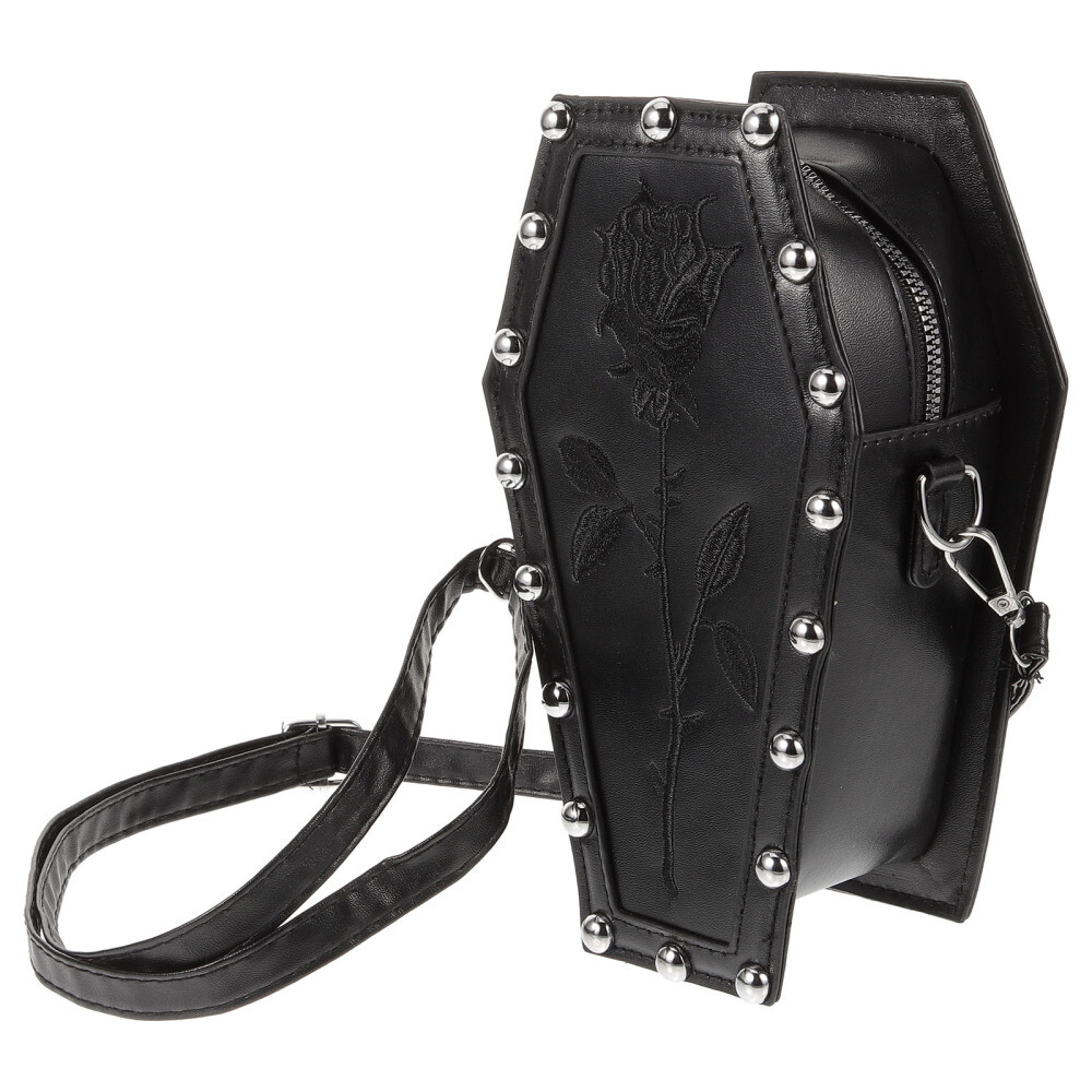 Goth Bag Retro Dark Cross Coffin for Women Shaped Handbag Travel