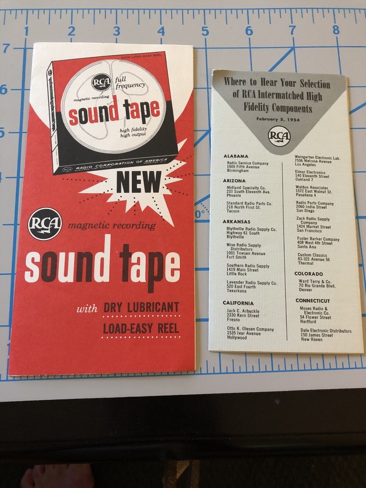 2 Vintage RCA VICTOR Brochure Pamphlets