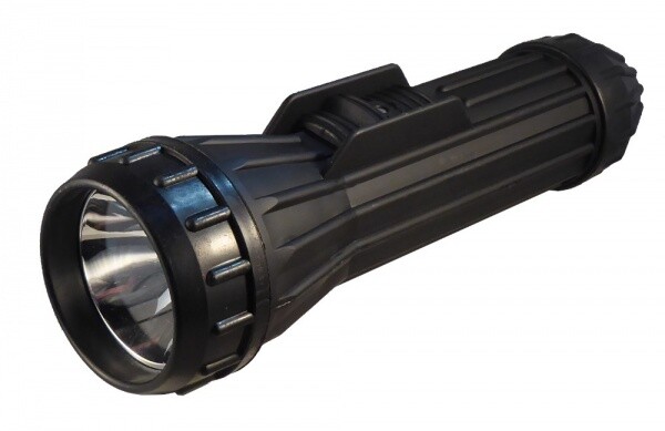 Fulton Heavy Duty Flashlight 2D Cell with Parabolic Reflector Black 301