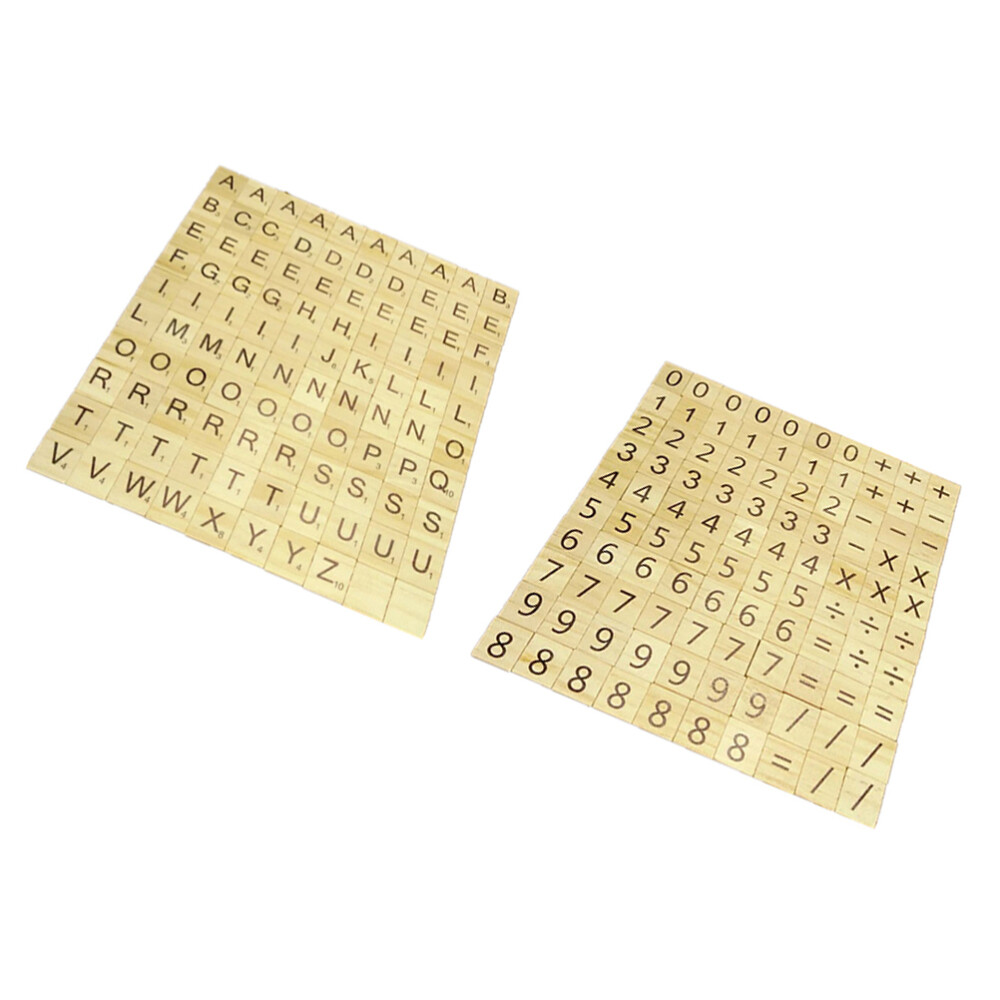 Letters Crafts DIY Wood Gift Decoration Wood Number Chips Early Education Toy