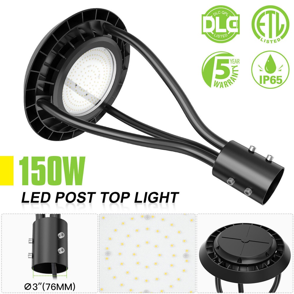 150W LED Post Pole Lamp for Street, Garden, Pathway, Yard, Parking Lot Lighting