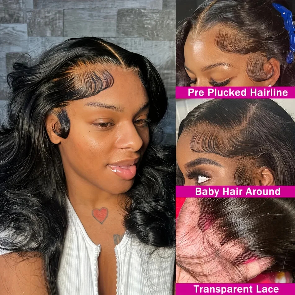 Short Bob Body Wave Lace Front Wig Human Hair Pre Plucked Baby Hair